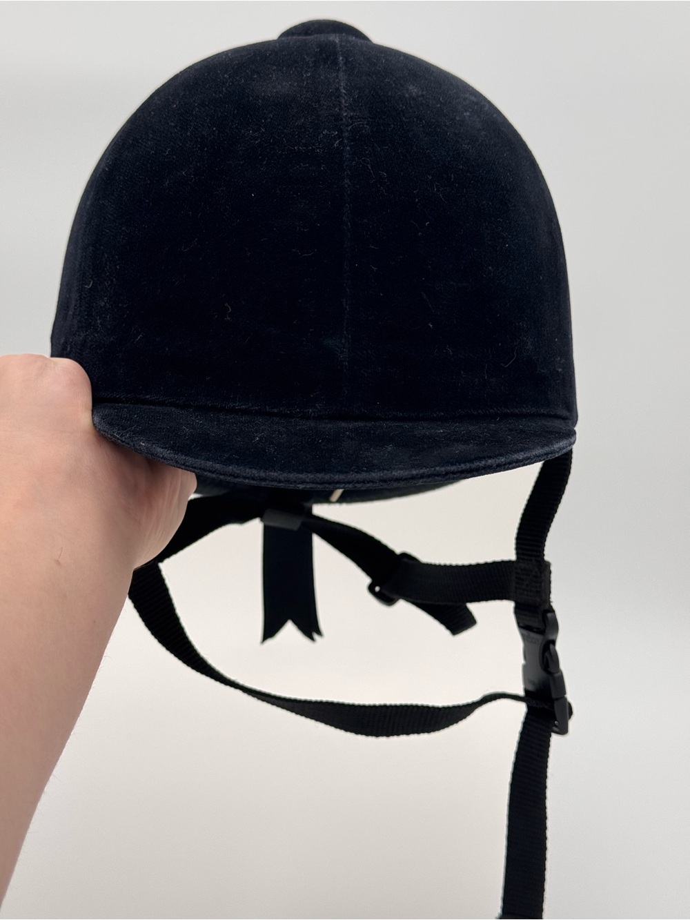 Black Velvet Riding Cap - Picture 5 of 9